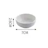 Plato pequeño de cerámica blanco puro plato de sabor comercial plato para hot pot dos compartimentos tres compartimentos plato para salsas condimentos dipping salsa de soja