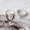 Anillo de dedo índice abierto con números romanos en plata esterlina S925 para mujer, sencillo, moderno, personalizado, estilo retro.