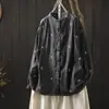 Entrega Directa de Fábrica 2026 Nueva Blusa Elegante para Mujer, Gasa de Algodón de Doble Capa de Primavera, Bordado Floral Artístico, Exquisita y Versátil