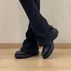 Botas de Nieve Estilo Británico de Suela Gruesa para Aumentar la Altura con Forro de Felpa para Mujer Invierno Nuevas Versátiles para el Trabajo Punta Redonda Tacón Grueso Botas Martin Botines Cortos