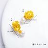 Accesorios de oro vietnamitas de larga data para manualidades, flor de perla, flor de cerezo, flor de durazno, flor de cuatro lados, colgante de lazo, pulsera