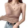 Venta Directa de Fábrica Popular Transfronteriza Encaje Espalda Hermosa Aterciopelado Espeso Camisola de Mujer Capa Base de Invierno Cálida