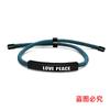 Pulseira de Corda Trançada Multicolorida Transfronteiriça Hobby Paz Amor Paz Presente Comemorativo Pulseira de Aço Inoxidável Gravada