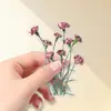 50 Pegatinas Florales Transparentes Realistas Mascota Fresca Planta Floral Impermeables Pegatinas para Diario DIY Venta al por Mayor
