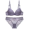 Lencería sexy de encaje estilo francés transfronteriza para mujer, con escote en V pronunciado, soporte lateral y diseño push-up para realzar el busto y crear un aspecto más voluminoso.