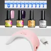 Nuevo Esmalte de Uñas Multicolores Pegamento Herramientas para Uñas Productos Kit para Principiantes Novato Lámpara de Curado por Luz Pegamento para Uñas