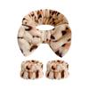 Set de Diadema con Lazo de Leopardo y Lunares Transfronterizo Europeo y Americano para Mujer, Diadema para Lavar la Cara, Muñequera Absorbente de Franela