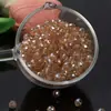 Cuentas de Rueda de Vidrio Facetado de 6 mm, Cuentas Sueltas de Cristal Brillante, Accesorios de Joyería Hechos a Mano para DIY, Cuentas de Vidrio Iridiscente Aurora