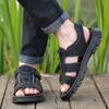Sandalias de Cuero para Hombre de Suela Gruesa Ligeras para Verano Zapatos de Playa Venta al por Mayor de Comercio Exterior Moda Casual Suelas Suaves