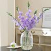 Gladiolo de Gema de 8 Cabezas Estilo Europeo Flor Artificial Flor Falsa Decoración Sala de Estar Mesa de Comedor Decoración Floral Rama Larga Decoraciones de Piso