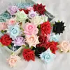 Rocío Simulado Gota de Agua Cabeza de Rosa Rizada Accesorios DIY Flor Falsa Flor de Seda Pasador de Pelo Accesorios para el Cabello Accesorios Decorativos Materiales