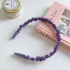 Moda Fresca y Artística Estilo Coreano Dulce y Femenina Patrón de Príncipe de Gales Zapatillas de Caña Alta Diadema Diadema Ancha
