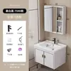 Estilo Cream Gabinete de Banheiro de Parede Combinado Lavatório Gabinete de Banheiro Pequeno Apartamento Lavatório Gabinete de Lavatório Cuba