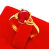 Anillo de Oro Arena Vietnamita Imitación Diamante Anillo de Gema de Color Accesorios de Latón Duraderos Color Turmalina Anillo Abierto Artificial para Mujer