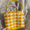Bolso Tote Tejido de Plástico Colorido Hecho a Mano para Mujer, para Viajar, Bolso Tejido para Niños, de Alta Gama, Venta al por Mayor