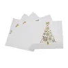 Servilletas Cuadradas con Patrón de Árbol de Navidad Bronceado, Servilletas Personalizadas con Estampado de Moda, Pañuelos Faciales para Restaurantes y Hoteles