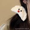 Lindo Lazo del Solsticio de Invierno Rubor Peluche Bollo Pinza para Agarrar Personalidad Divertida Pinza de Tiburón Otoño e Invierno Explosiones Pinza para el Cabello Accesorios para el Cabello