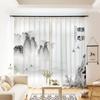 Cortina Estilo Chino para Toda la Casa Nuevo Estilo Zen Chino Estilo Zen Paisaje de Grullas País de las Maravillas Sala de Estar Dormitorio Pantalla de Ventana para Sombreado