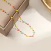Collar de Cristal de Colores de Moda y Estilo Fresco para Mujer, Diseño Hecho a Mano DIY, Pulsera Única y Elegante para Apilar