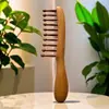 Venta Directa de Fabricante Transfronteriza Mango Largo Tira Fina Dientes Anchos Peine para Cabello Rizado Ondulado con Dientes Anchos Venta Directa de Fabricante