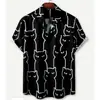 Camisa de verano para hombre Y2 de venta caliente transfronteriza para vacaciones con estampado 3D estilo playa, de manga corta con cuello, exclusivamente para ventas transfronterizas