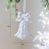 Nuevo producto transfronterizo: decoración navideña, alce blanco flocado, copo de nieve, colgante, decoración para árbol de Navidad, colgante, foto.
