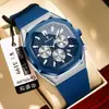 Reloj Multifuncional Poedagar para Hombre Moda Impermeable Luminoso Cronógrafo Reloj de Cuarzo Transmisión en Vivo Exportación Reloj Popular