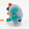 Touca de Tricô Infantil para Outono e Inverno, Proteção Auricular de Dinossauro Cartoon 3D, Touca Quente de Lã para Bebês Meninos e Meninas, Transfronteiriça