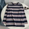 Camiseta de Manga Larga Color-Block Juvenil Estilo Academia 2026 Nuevo Otoño Estilo Holgado Perezoso Top Versátil