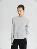 Warren Sea Dragon LST003 Top básico casual de moda, simple y versátil, camiseta de algodón de manga larga con cuello redondo para mujer