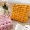 Nuevo cojín decorativo de lana de cordero estilo ins, cojín cuadrado tejido DIY para silla, cojín para asiento de sofá, cojín decorativo para ventanales