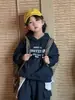 Traje Deportivo de Dos Piezas con Estampado de Letras Estilo Coreano para Niños y Niñas, Sudadera y Pantalones Deportivos de Moda, Novedad Primavera 2026