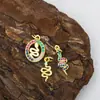 Nuevos Accesorios DIY para Mujer Pendientes Colgantes de Serpiente con Microincrustaciones de Cobre Zirconia de Colores Collar Accesorios Versátiles