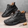 Botas Martin Masculinas de Solado Grosso, Novidade de Inverno Transfronteiriça 2025, Botas de Caminhada Modernas, Botas Curtas Quentes Casuais de Couro Genuíno de Primeira Camada