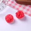 Pompons Coloridos de 2,5cm, Bolas Florais de Renda Coloridas, Bolas de Rede Elástica, Acessórios de Cabelo DIY, Acessórios de Roupa
