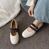 Zapatos Mary Jane de Moda con Doble Correa, Remaches, Punta Redonda y Tacón Bajo, de Piel de Oveja de Capa Superior, Estilo Vintage Otoño 2026