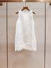 Vestido Chaleco Casual Holgado de Punto con Bordado Pesado Hueco de Otoño Nuevo para Mujer