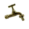 Grifo de Aleación de Zinc con Caño Chapado en Cobre, Grifo de Agua para Jardín de 1/2 Pulgada y 3/4 de Pulgada con Núcleo de Válvula de Acero Inoxidable