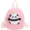 Bolsa Linda para Niñas Dibujo Animado Panda Rojo Mochila Pequeña Infantil Mini Mochila Escolar para Bebé Jardín de Infancia Mochila para Clase Pequeña