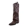 Primeiro Encontro Coleção 2026: botas da moda de bico fino, que vão até o joelho, de cano alto, com ajuste folgado, botas de salto grosso, botas femininas