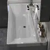 Gabinete de baño con lavabo integrado de piedra chapado en oro de lujo ligero estilo italiano, juego de tocador para baño