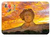 Ímãs de geladeira de vidro para fotos da cidade de Changsha, vários designs incluindo ímãs retangulares de vidro da estátua da Ilha Laranja, decoração estética