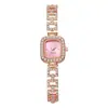 2025 Nuevo Estilo Caliente Transfronterizo Exquisito y Compacto Reloj Pulsera Cuadrado de Diamantes para Mujer Moda y Versátil Reloj de Cuarzo para Mujer