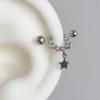 Pingente de estrela Micro Diamante Osso da Orelha Prego Requintado Nicho Estilo Frio Brincos Livres de Alta Qualidade