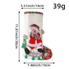 Xcg Elo Interno Meia de Natal Meias de Cerca Saco de Presente de Juta Saco de Presente de Doces Decorações de Natal Atacado