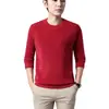 Nova Blusa de Moletom Jacquard Acolchoada Outono 2025 Moda Masculina Casual Manga Longa Camiseta Camada Base Masculina de Outono