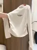 Camiseta de algodón puro de cuello redondo y manga larga para mujer, corte ajustado, elegante, inspirada en Instagram, adelgazante, top de capa interior, nueva colección de otoño