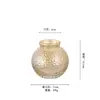 Jarrón de cristal martillado minimalista estilo japonés, bola redonda pequeña, adorno de escritorio, artículo de decoración para el hogar, directo de fábrica