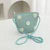 Bolsita Pequeña Linda de Verano para Niños Bolso Nuevo para Mujer Celebración en Línea Monedero de Moda Bolso de Paja Bolso Cruzado de Viaje para Bebé Moderno
