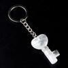 1569-amor chave pedra de cristal natural amor chaveiro coração bloqueio pingente DIY joias pendentes criativas